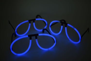 Blue Glow Stick Eye Glasses- Single Packs